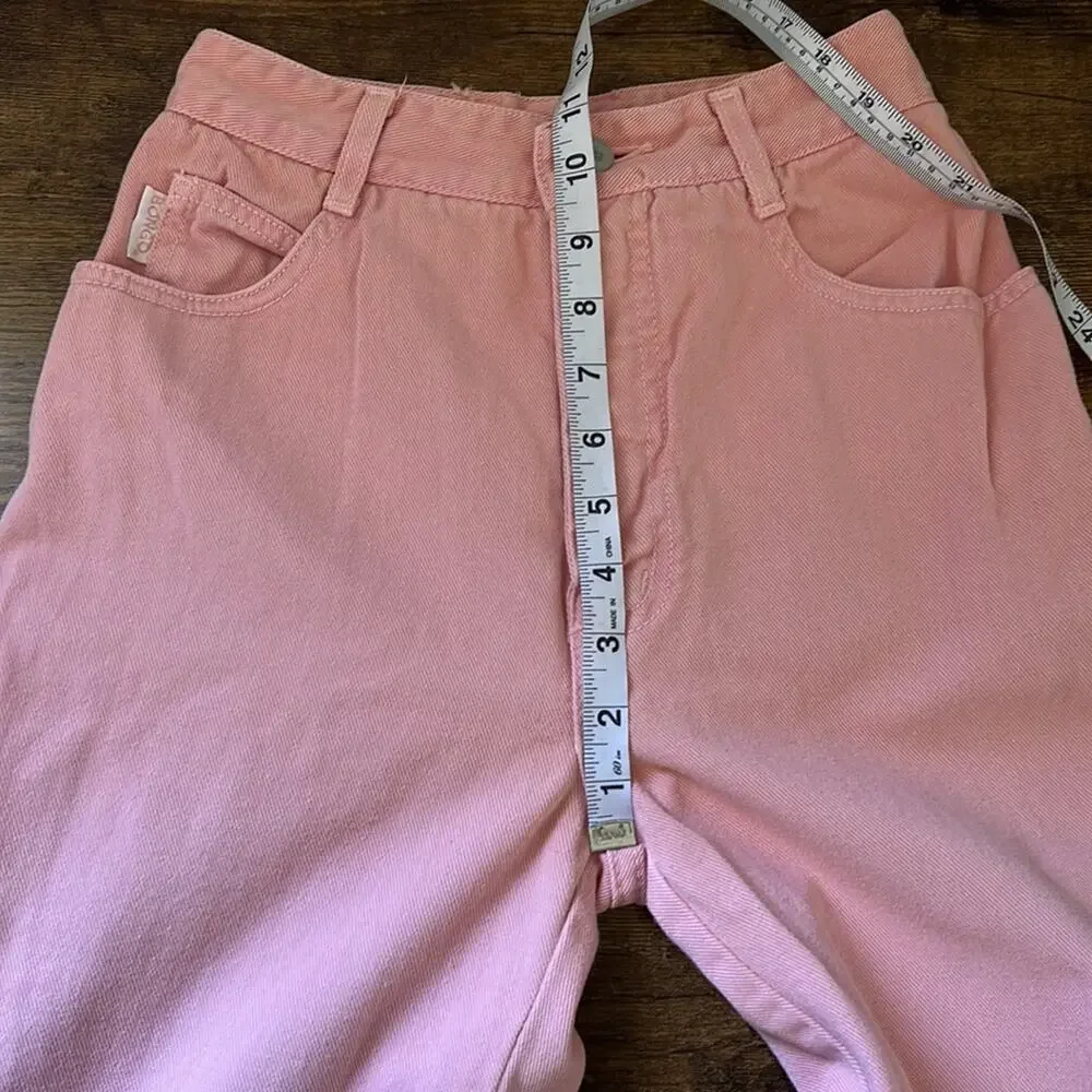 Vintage 90’s BONGO Light Pink High Waisted Cotton Mom-Jeans - Picture 6 of 12